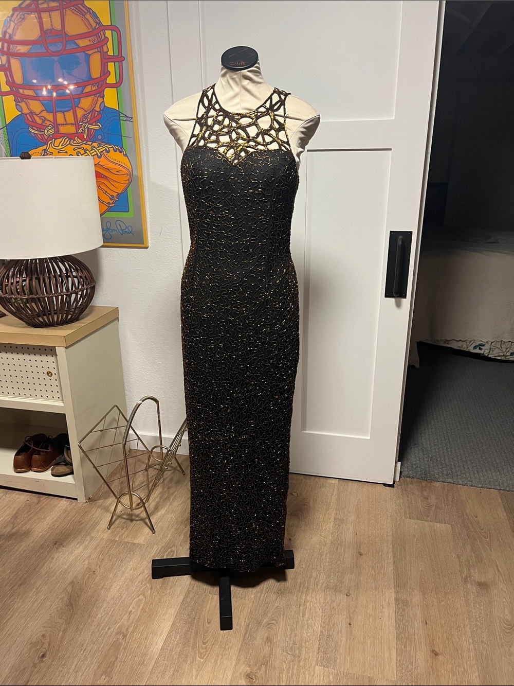 Beautiful NWT Y2K beaded silk dress